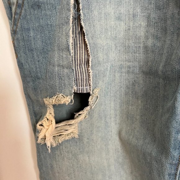 Forever 21 Distressed Denim Overalls | Size 28 - Picture 3 of 8